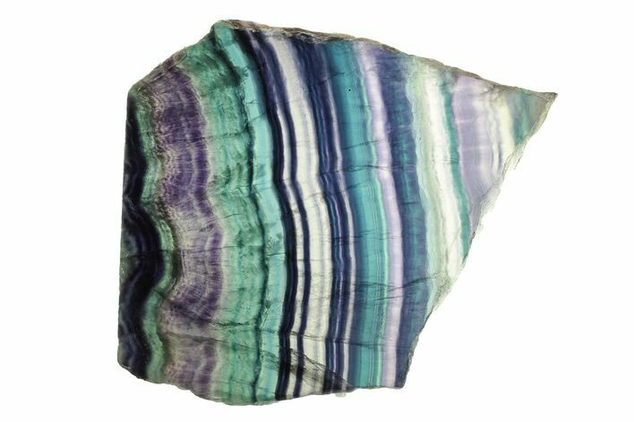 Colorful, Polished Rainbow Fluorite Slab #264660